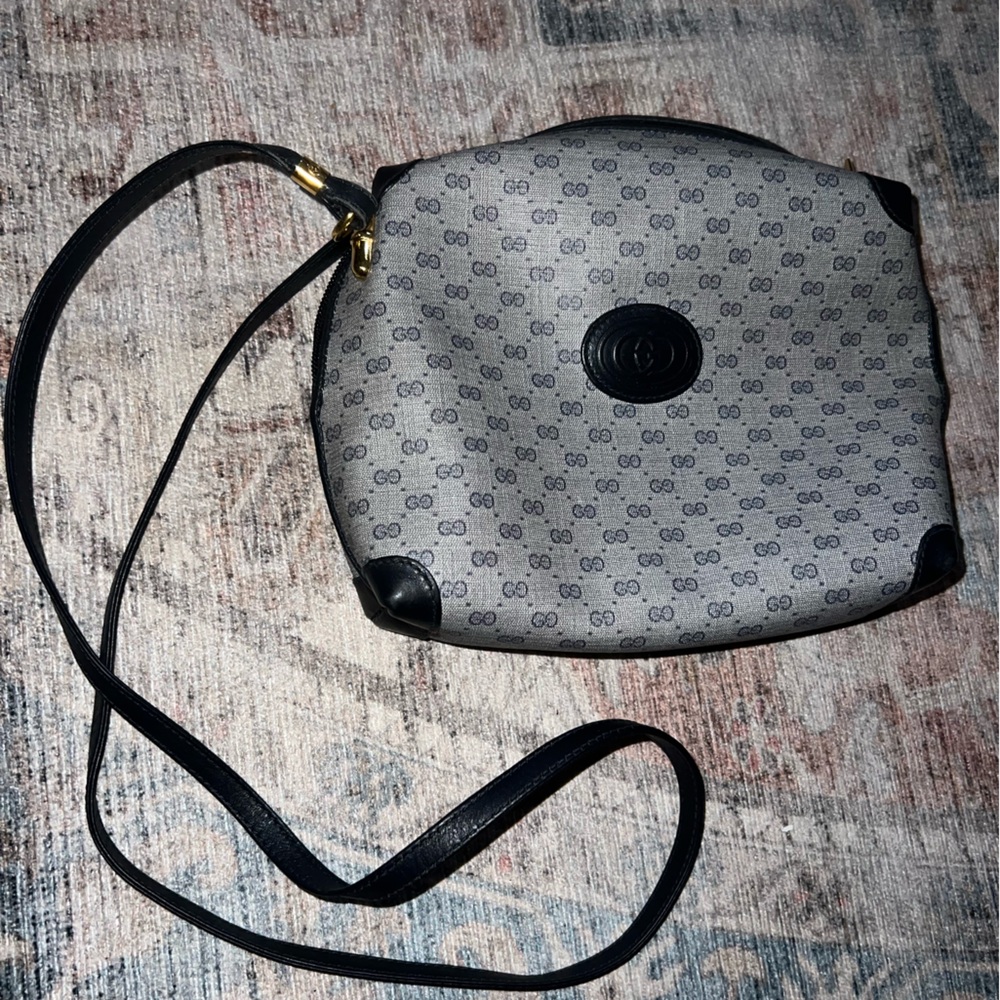 Gucci navy logo Crossbody Bag